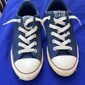 Vintage Converse sneakers, low top, blue, size 4 big kids/mens
